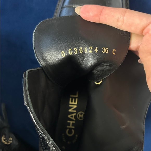 CHANEL Black Quilted Combat Boots - Picture 5 of 6